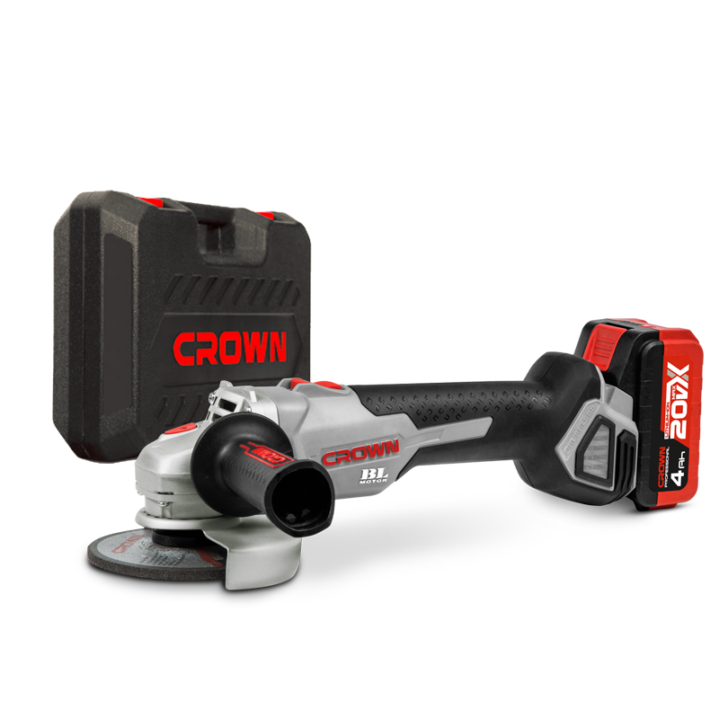 CROWN 20V 4AH Angle Grinder 4" Cordless Brushless Cut Off Power Tools CT23001-100HX-4 BMC - Image 2