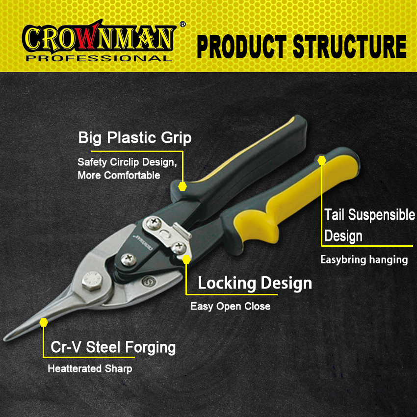 Product structure showing ergonomic grip, locking design, and hanging hole
