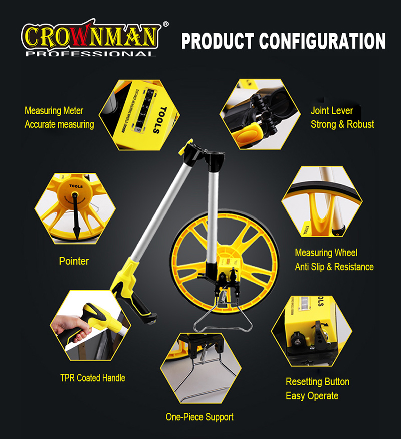 Foldable Handle Measuring Wheel