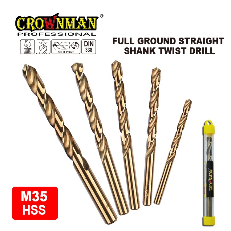 CROWNMAN Full Ground Straight Shank Twist Drill - Image 2