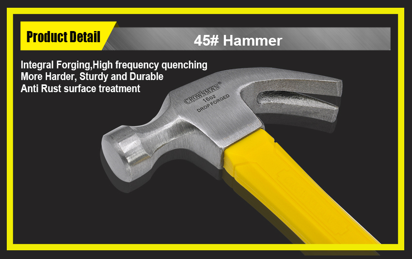 Forged hammer head detail