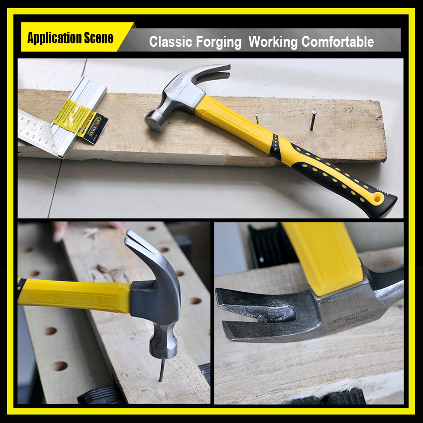 Claw hammer in use