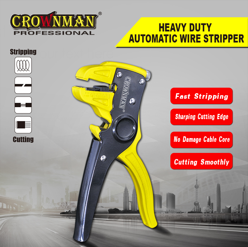 Automatic wire stripper stripping and cutting demonstration