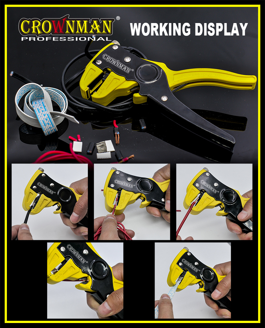 Wire stripper in use during a working display