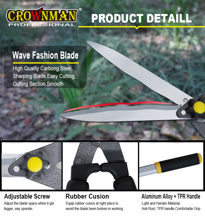 Close-up of blade and cushion features