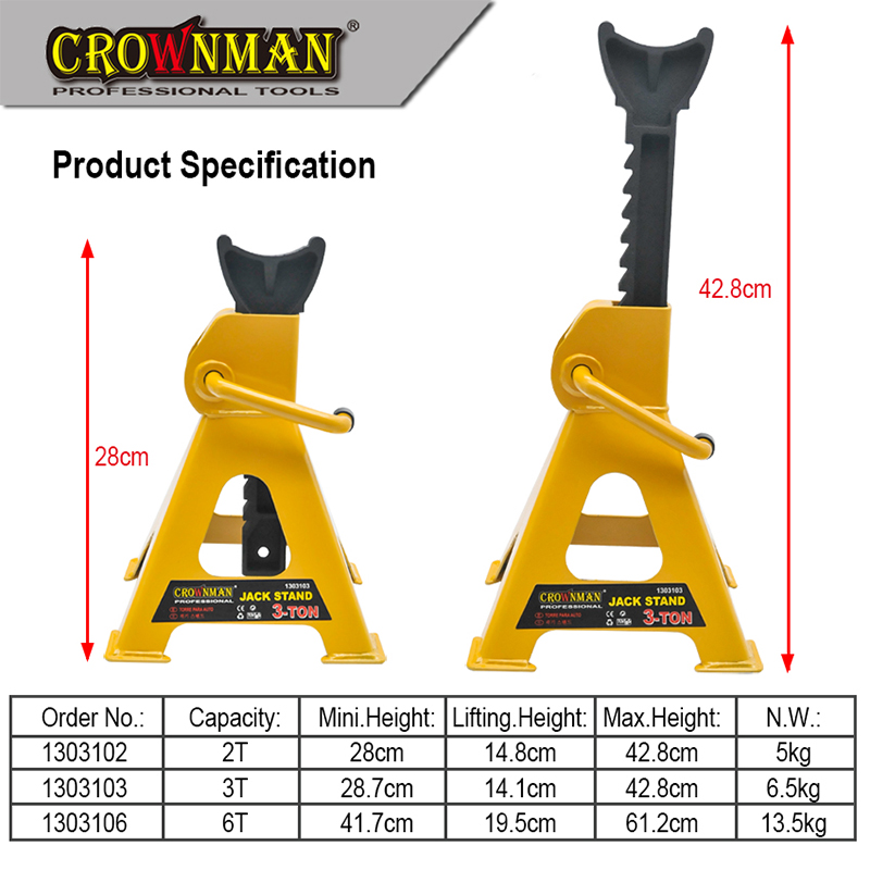 Adjustable Height Auto Jack Stand