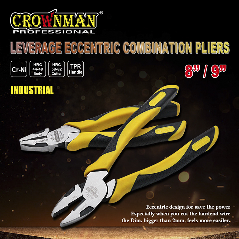 CROWNMAN Industrial Eccentric Combination Pliers - Image 2