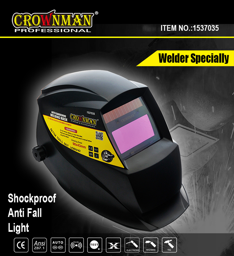 CROWNMAN Large View Screen Auto Darking Welding Mask - Image 2