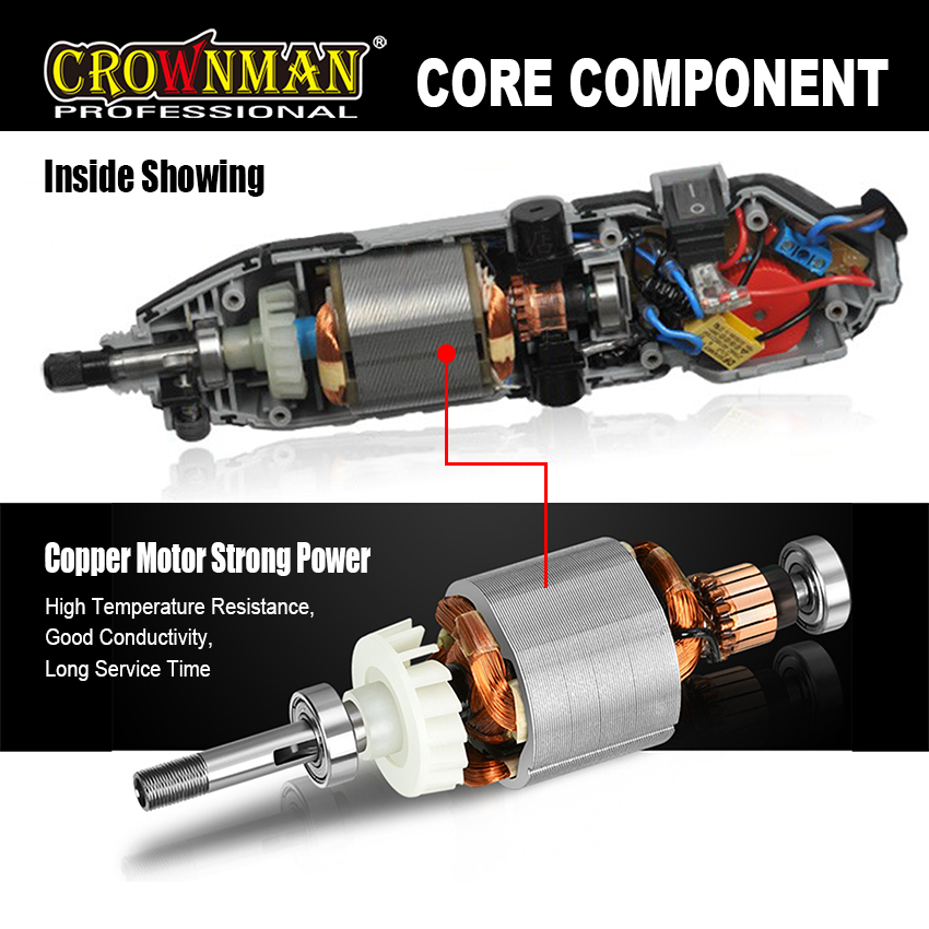 Internal view of the rotary tool motor