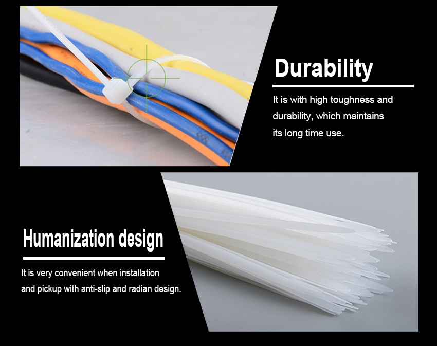 Ergonomic design features of the cable tie