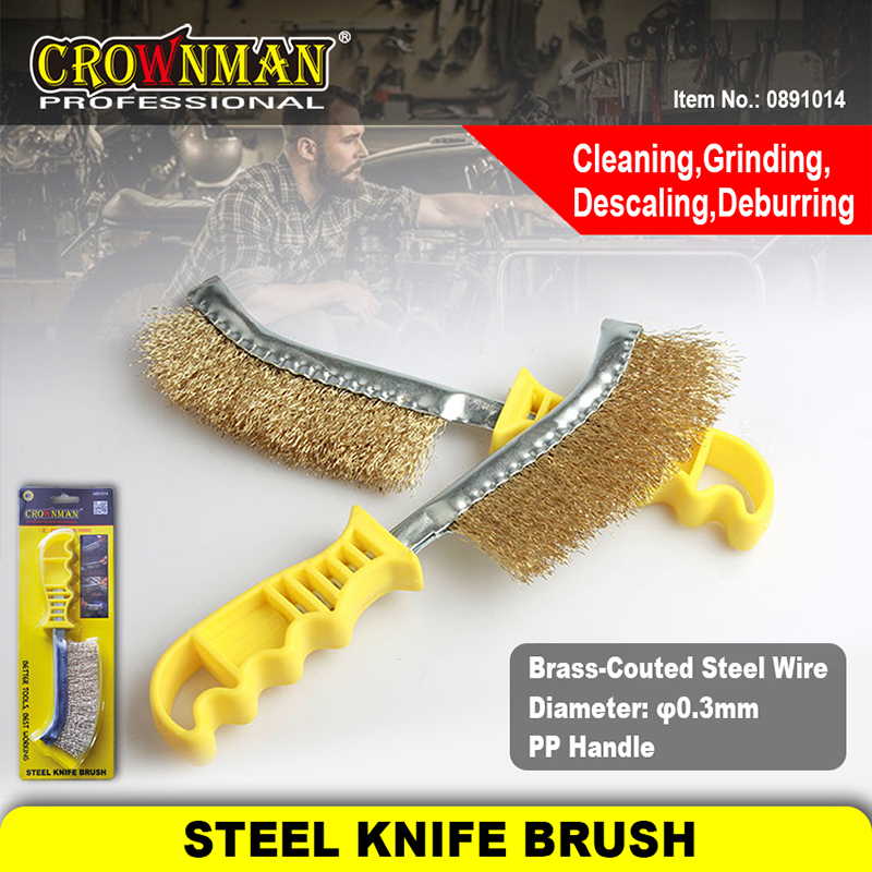 CROWNMAN Steel Wire Brush For Clean Dust Rust Paint Stain - Image 2