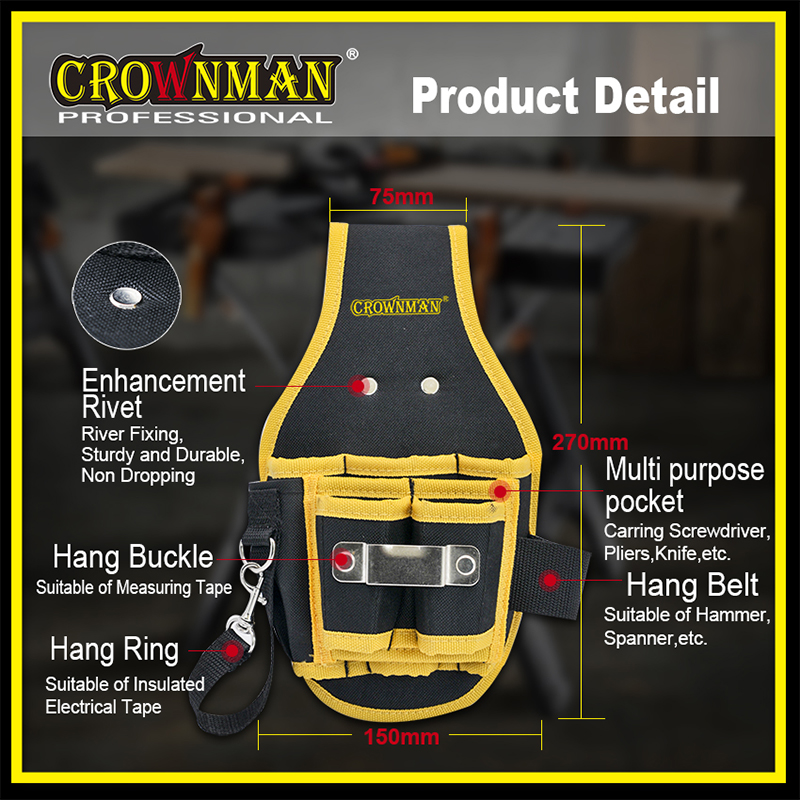 Multifunction Tool Bag with Multiple Pockets
