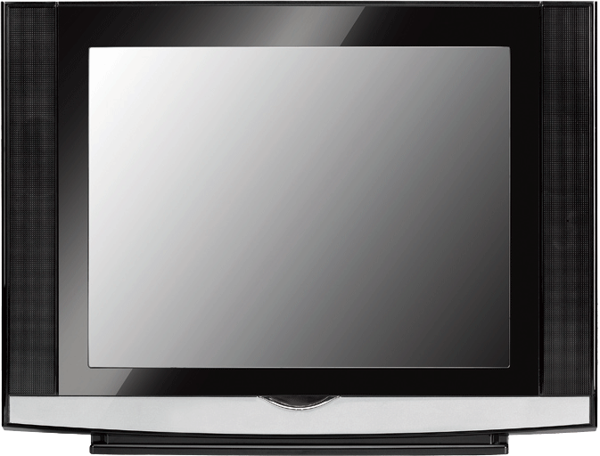 CRT Television with Integrated Speakers
