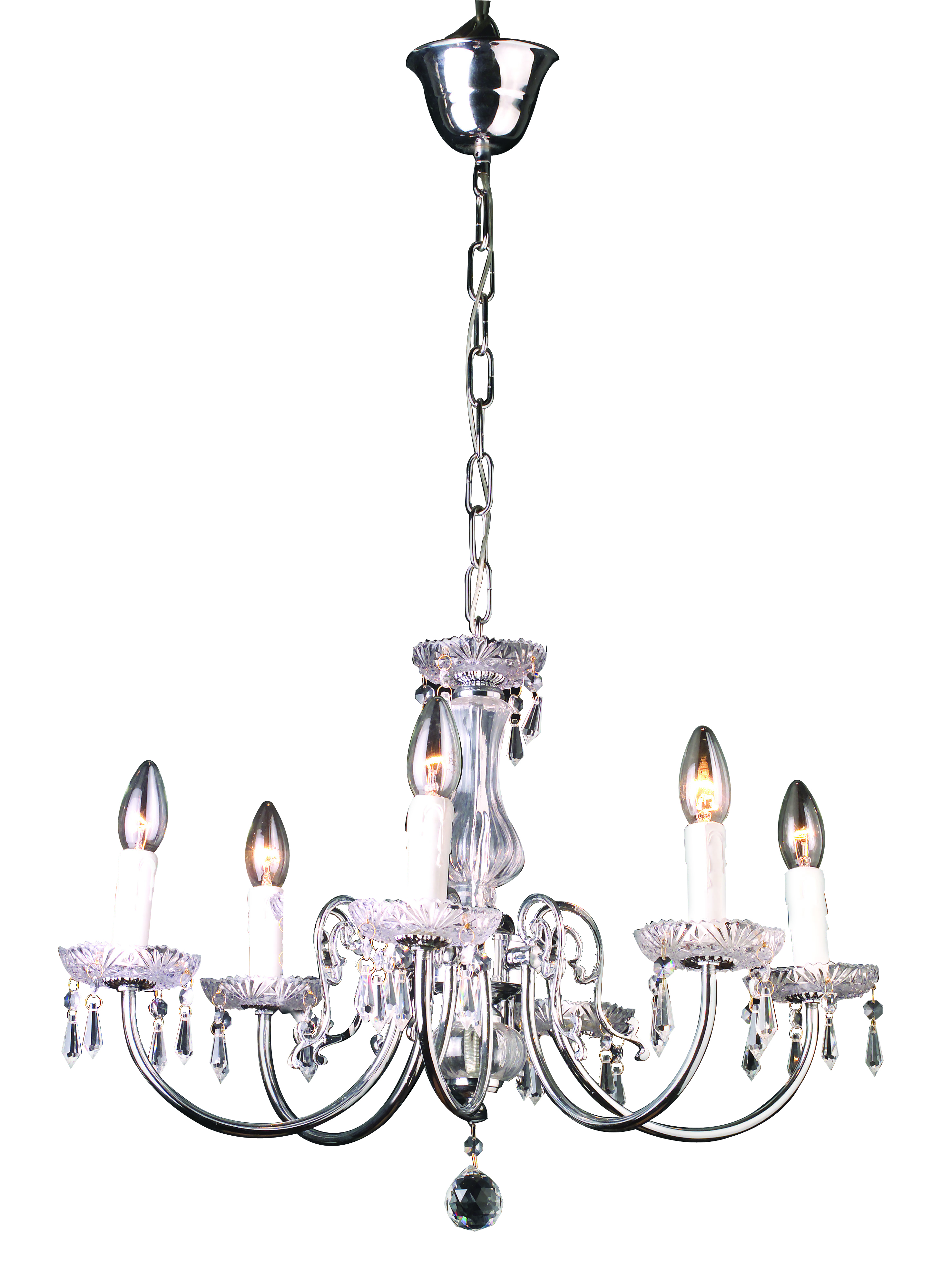 Crystal Chandelier with Chrome Finish