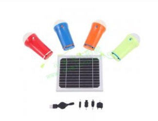 Solar Powered Lighting and Charging Kit with LED Lanterns