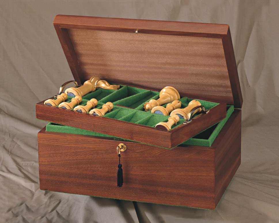 Wooden Chess Set with Storage Box