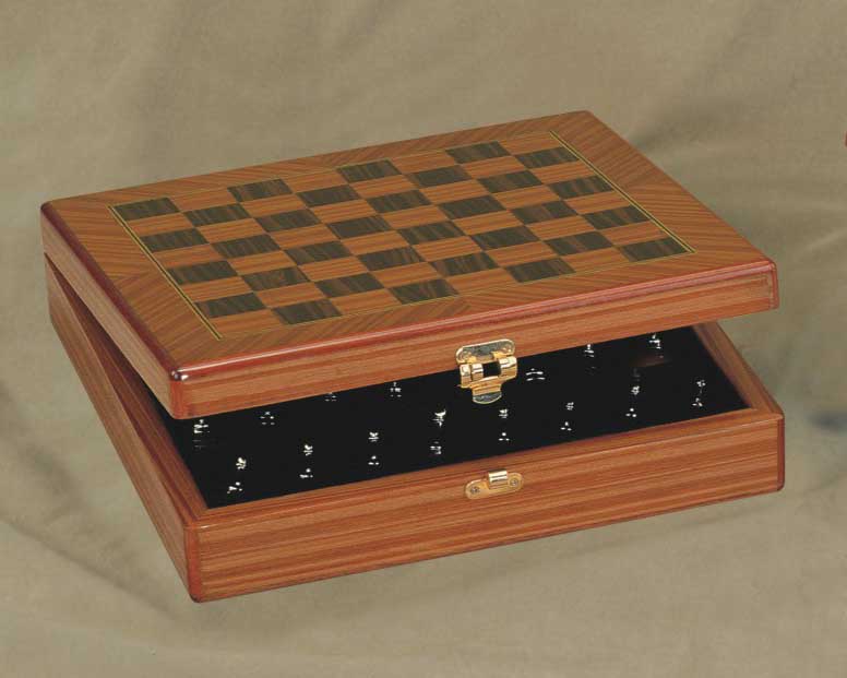 Handcrafted Wooden Chessboard Storage Box