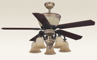 Illuminated Ceiling Fan with Five Blades