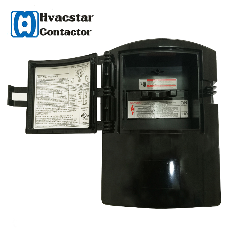 CUL Certified HVAC Plastic 60 amp non fused Disconnect Box Switch For Air Conditioner Unit - Image 2