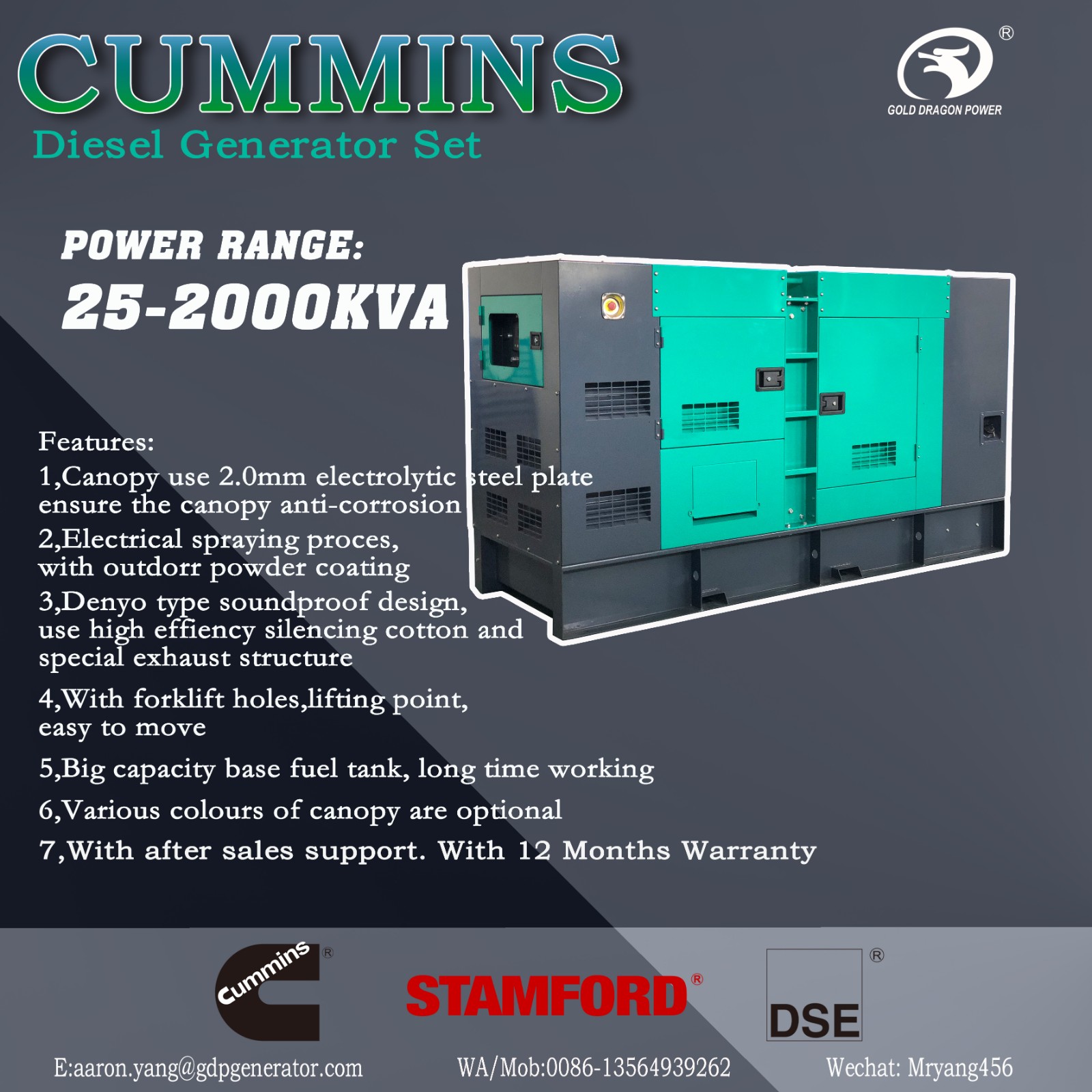 CUMMINS DIESEL GENERATOR SET - Image 3