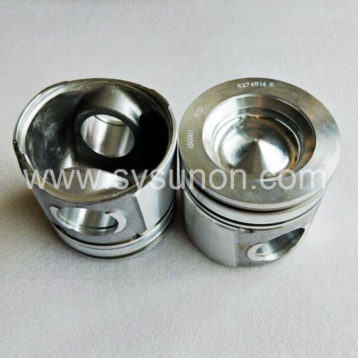 Top view of piston 5274516 showing part number markings