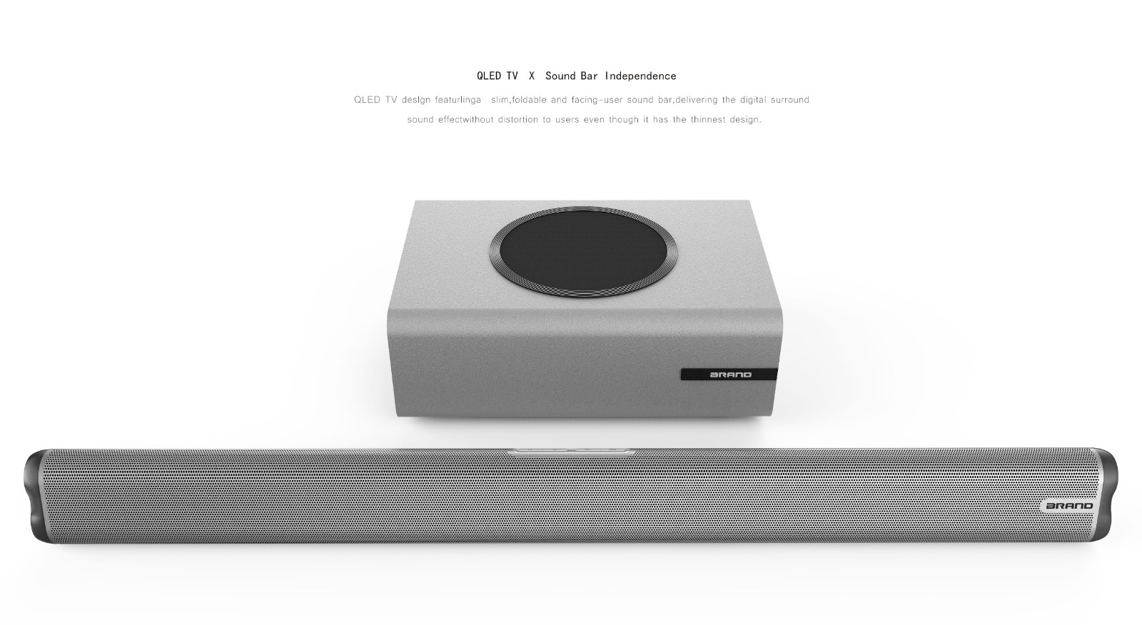 Slim Home Theater Soundbar with Subwoofer