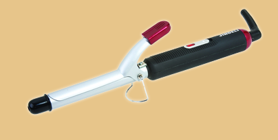 Heated Hair Curling Iron with Clamp