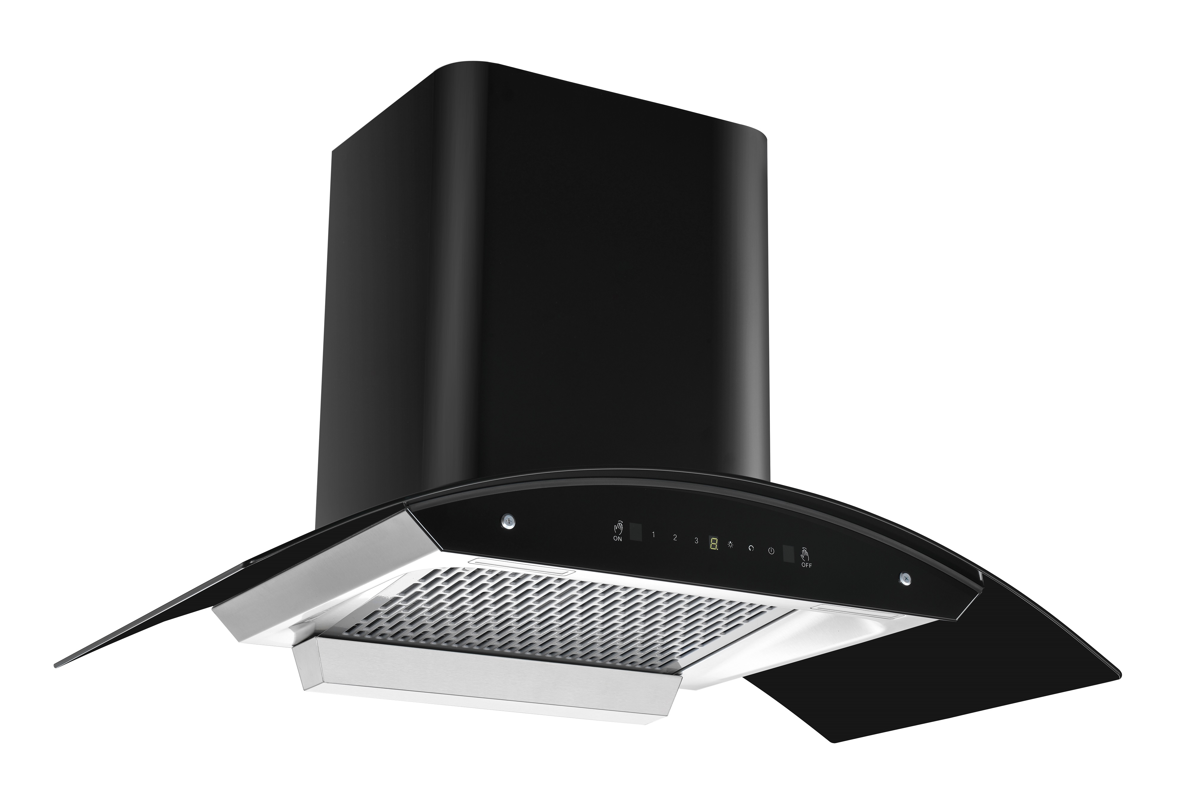 Curved Glass Kitchen Range Hood