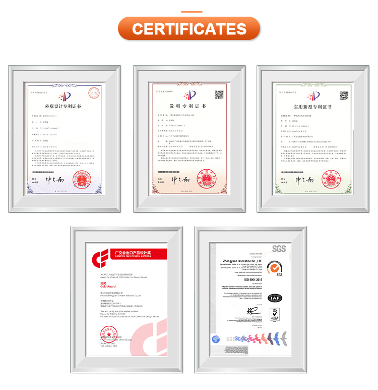Product design and quality management certificates