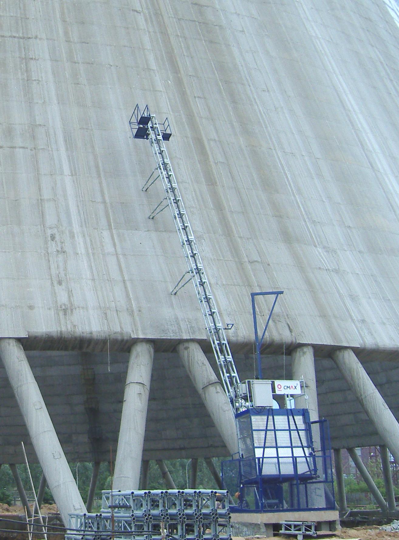 Curved Structure Building Hoist 800kg Capacity