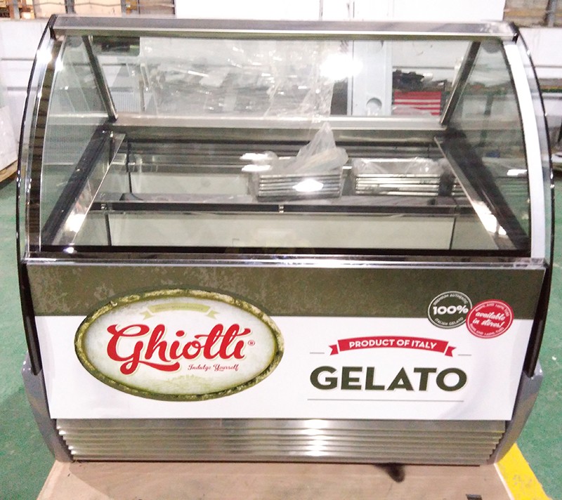 Curved Glass Door Ice Cream Display - Image 2
