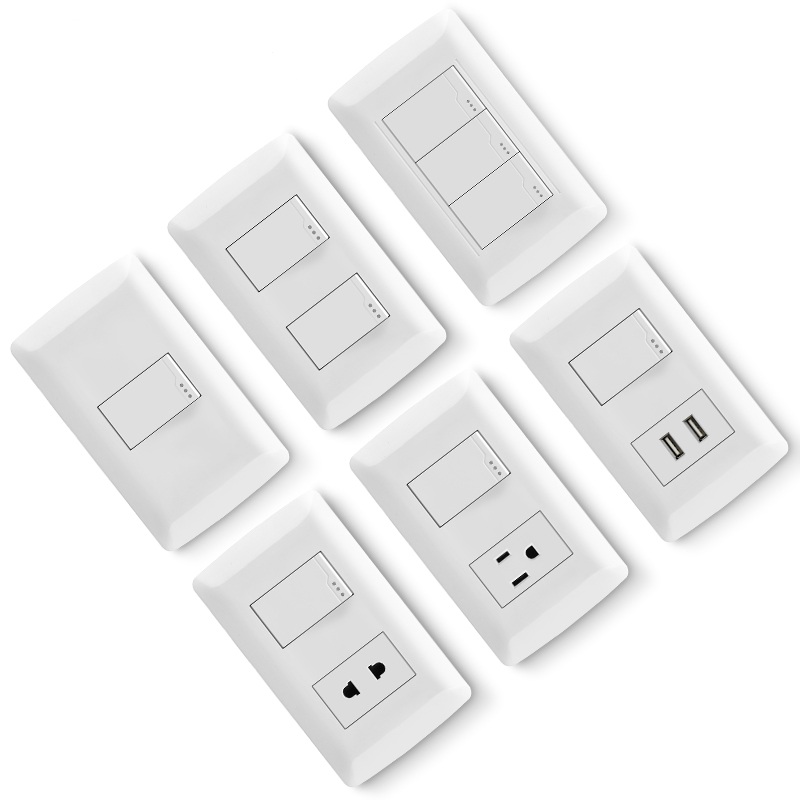 Customized American Standard Factory Wholesale Electrical 70*118mm switch and socket function key 10AX 250V/125V - Image 2