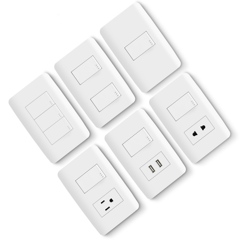 Customized American Standard Factory Wholesale Electrical 70*118mm switch and socket function key 10AX 250V/125V - Image 2