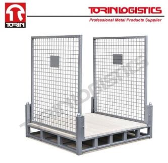 Customizable Wire Mesh Storage Container with Pallet Base