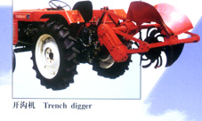 Tractor-Mounted Trench Digger