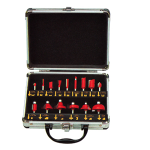 Woodworking Router Bit Set with Aluminum Case