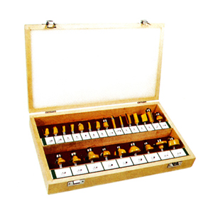 Router Bit Set with Wooden Case