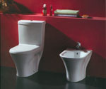 Ceramic Toilet and Bidet Set