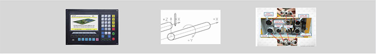 CNC control panel and axis diagram