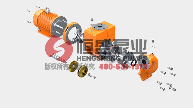Internal components and housing of the CWX self-priming centrifugal vortex pump