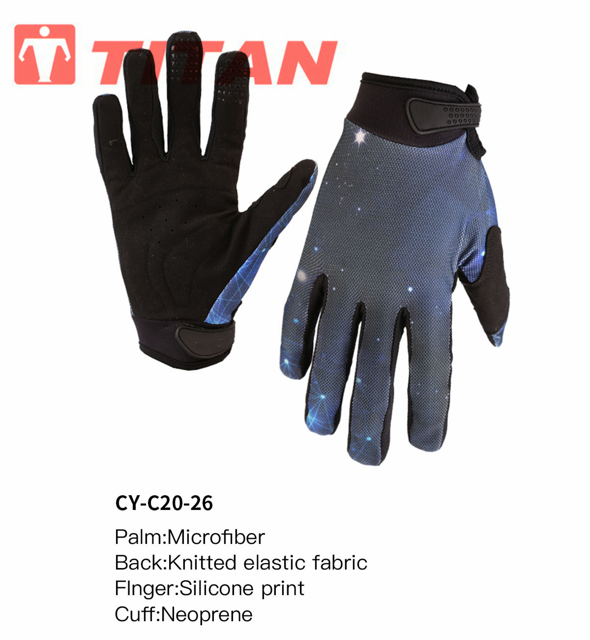 Technical details of the cycling glove materials