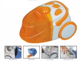 Bagless Cylinder Vacuum Cleaner with Electronic Speed Control