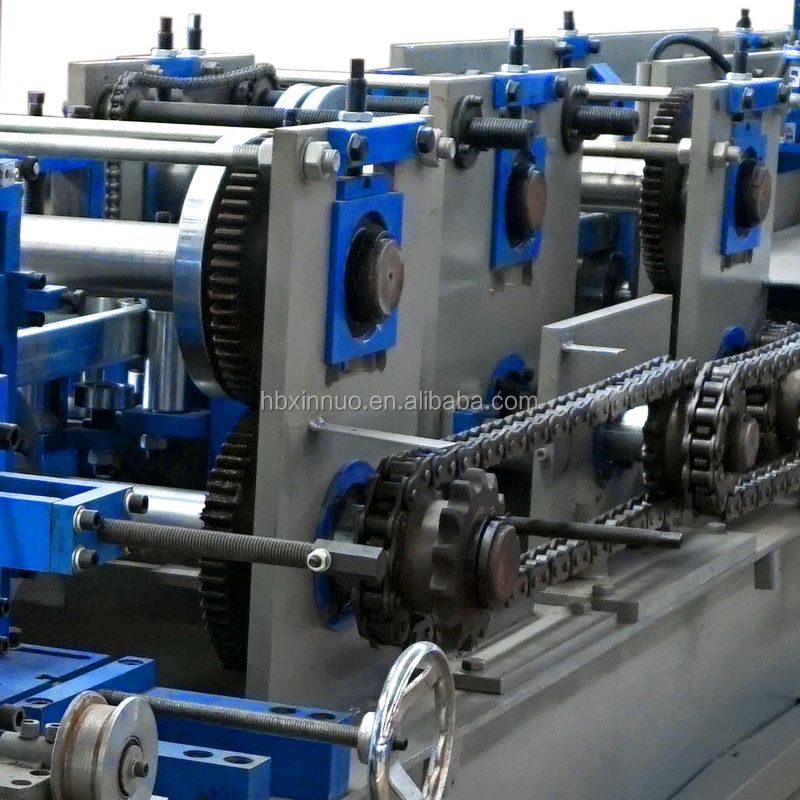 Full view of the CZ purlin roll forming machine