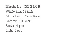 52-Inch Ceiling Fan with Integrated Spotlights