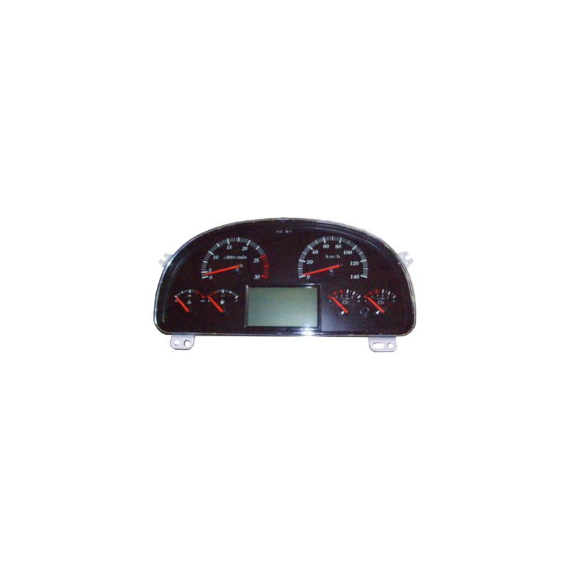 Vehicle Instrument Cluster with Analog Gauges and Digital Display