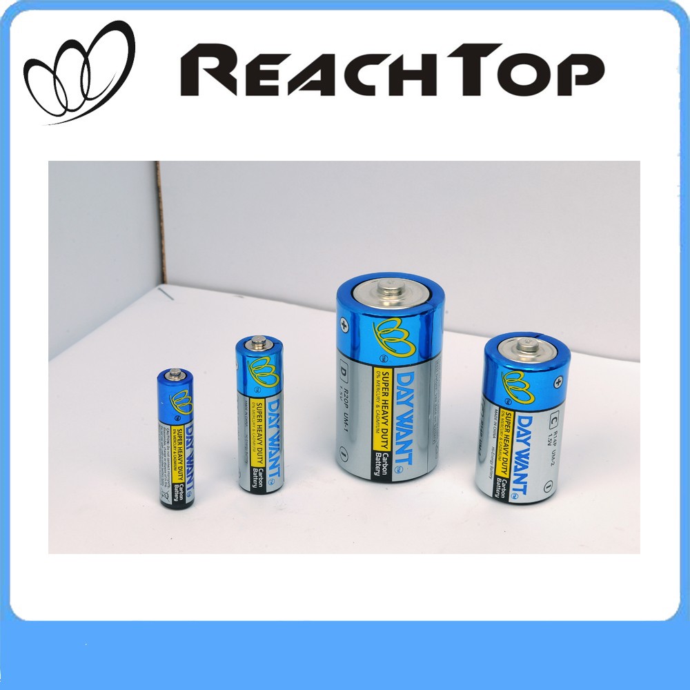 AA Aluminum Foil Jacket Carbon Zinc Battery