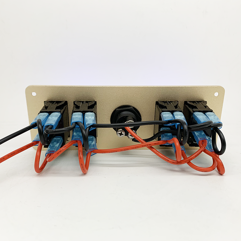 DC 12-24V rocker switches Blue LED Waterproof 4 gang switch panel For Marine Boat - Image 3
