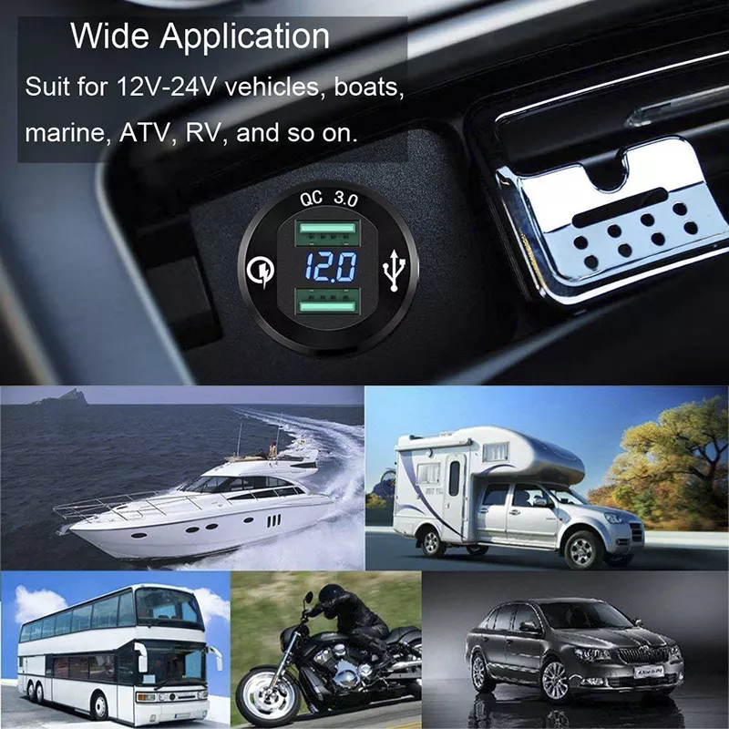Application examples for cars, boats, and RVs