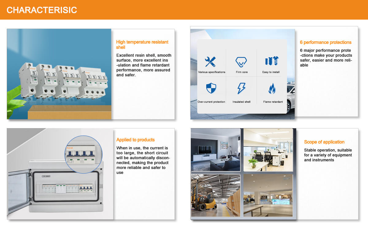 Safety and material characteristics of the circuit breaker