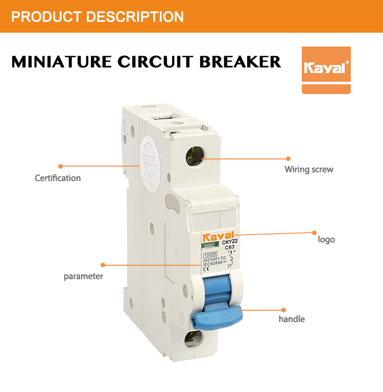 DC Miniature Circuit Breaker component diagram